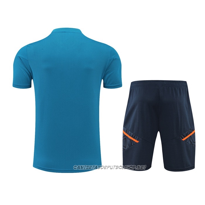 Chandal del Manchester United 22-23 Manga Corta Azul - Pantalon Corto